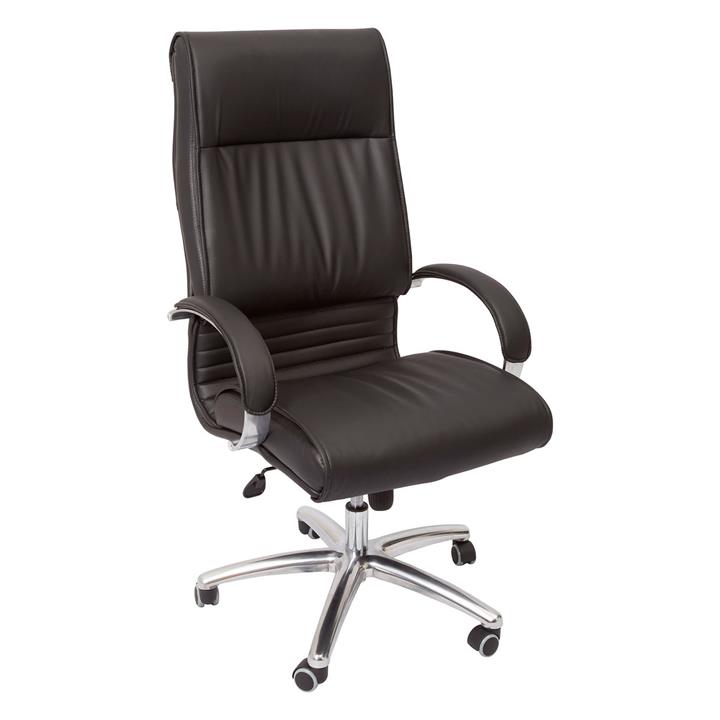 Padded Faux Leather Executive Chair in Black by Rapidline by Rapidline