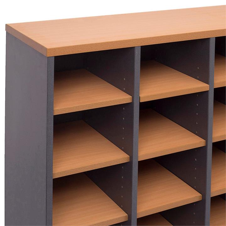 Pigeon Hole Shelf Unit in Cherry by Rapidline by Rapidline | Style