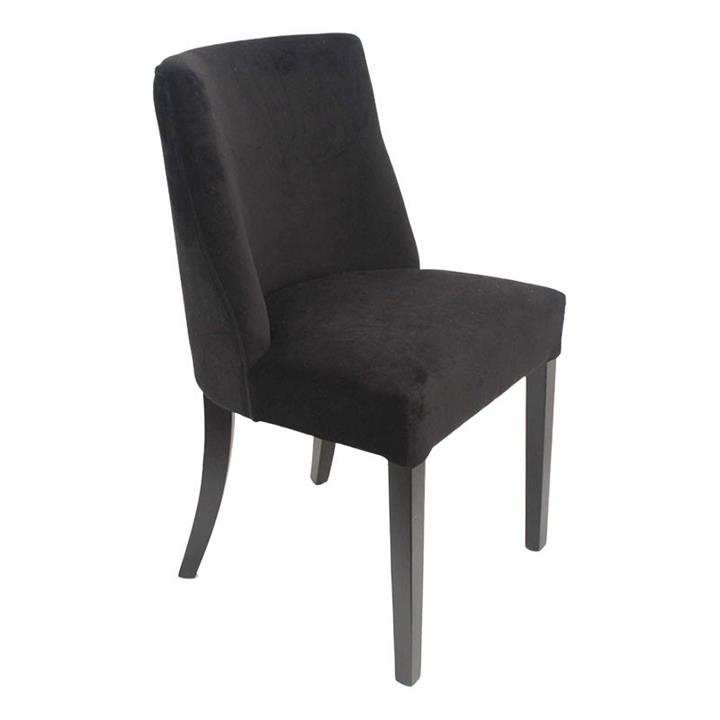 Opheline Velvet Dining Chair, Legs in Black by Dasch Design by Dasch