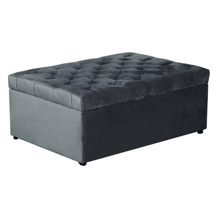Elyn Velvet Sofa Bed Ottoman in Dark Brown by HEQS by HEQS Style