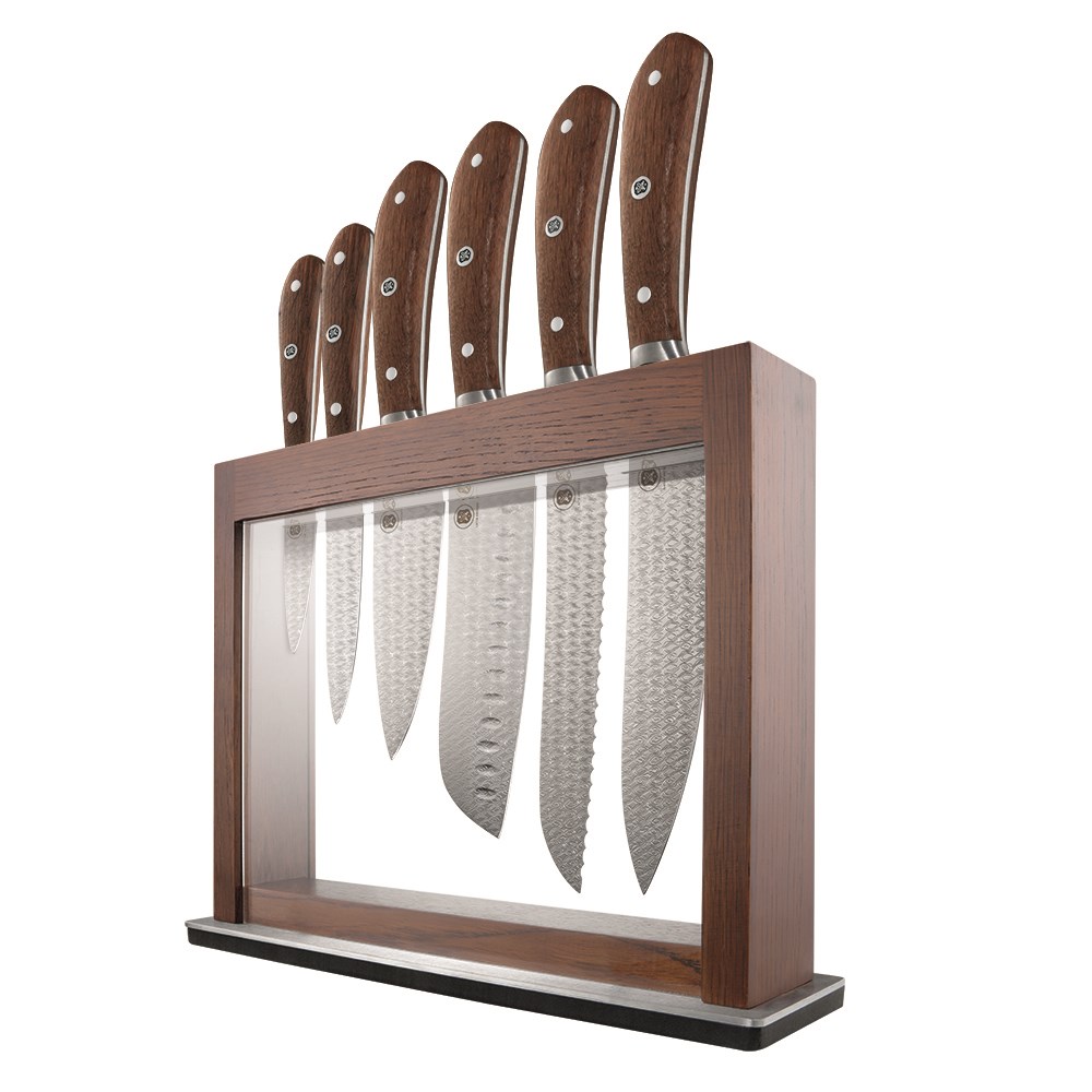 Baccarat Wolfgang Starke OAK Stehen 7 Piece Knife Block by Baccarat Style Sourcebook Baccarat Wolfgang Starke OAK Stehen 7 Piece Knife Block by Baccarat Style Sourcebook