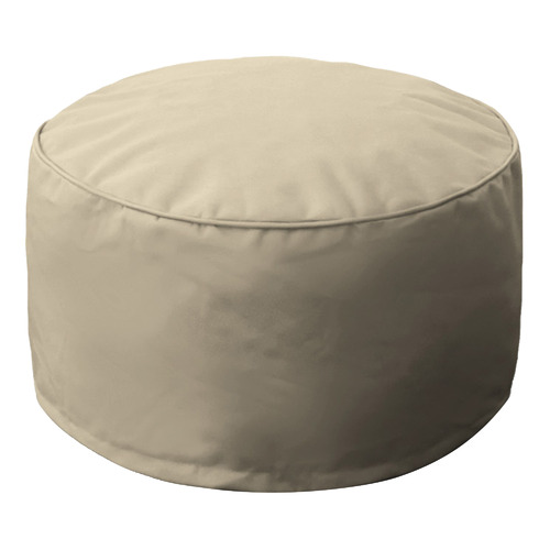 Luxury Outdoor Round Ottoman Cover Colour Beige by Temple & Webster