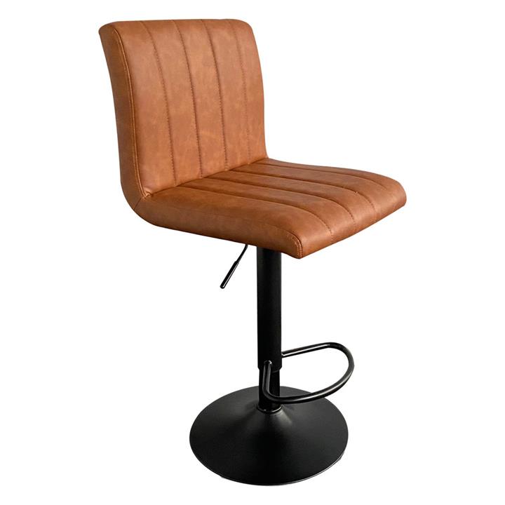 Cici Gas Lift Bar Stool in Brown by HOMESTAR by HOMESTAR Style Sourcebook