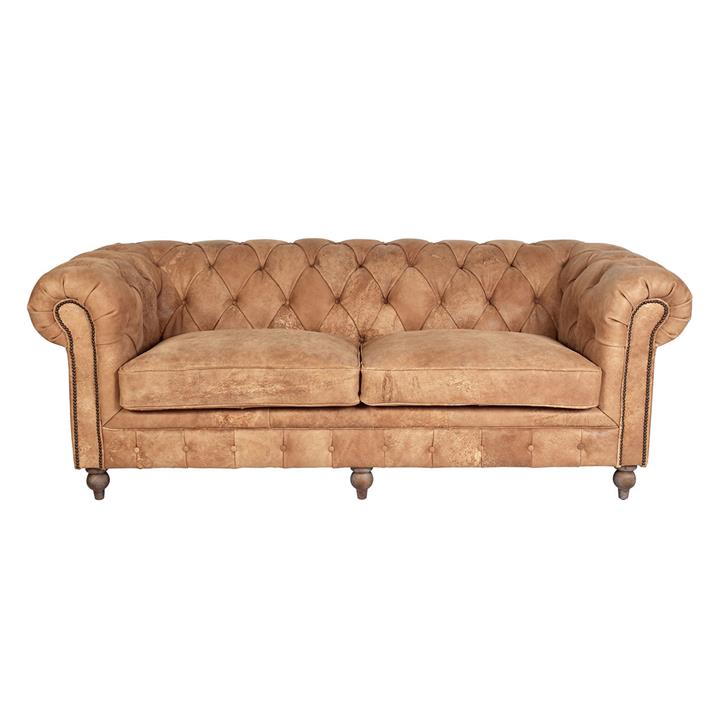 Lord Stanhope 3 Seater Chesterfield Sofa in Brown by Alliance Furniture