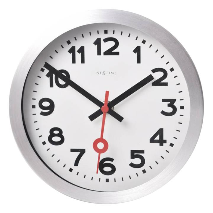 Station Number Wall & Table Clock in White by NeXtime by NexTime