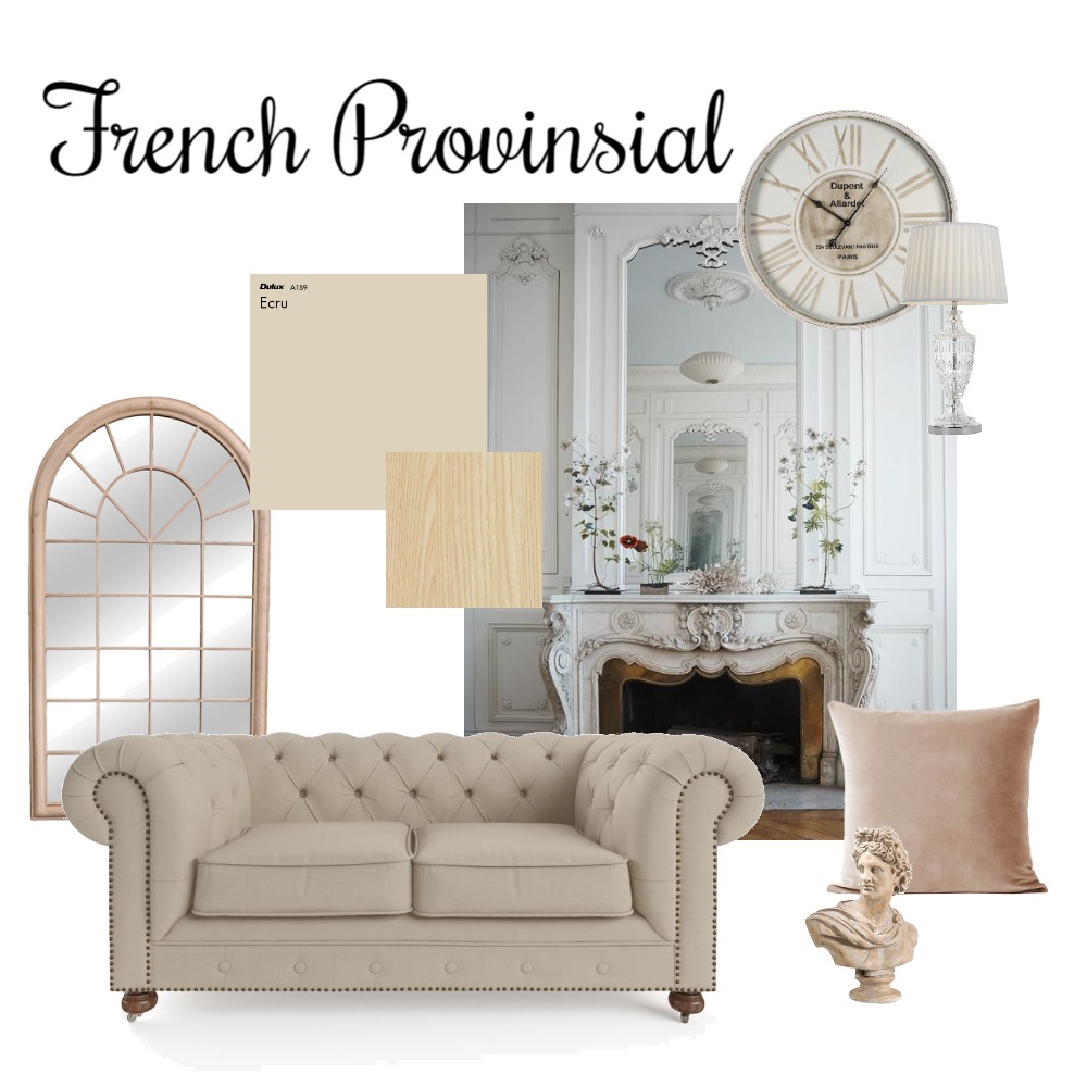 French Provinsial Interior Design Mood Board by Kyla Jooste Style
