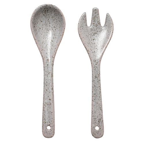 2 Piece Artisan Porcelain Salad Servers by Temple & ster Style
