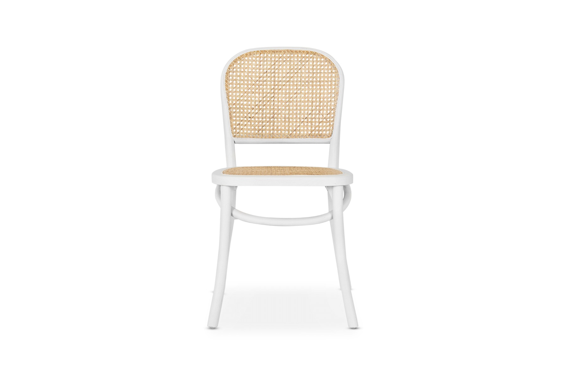 Cafe Rattan Dining Chair With Woven Cane & White Frame, by Lounge ...
