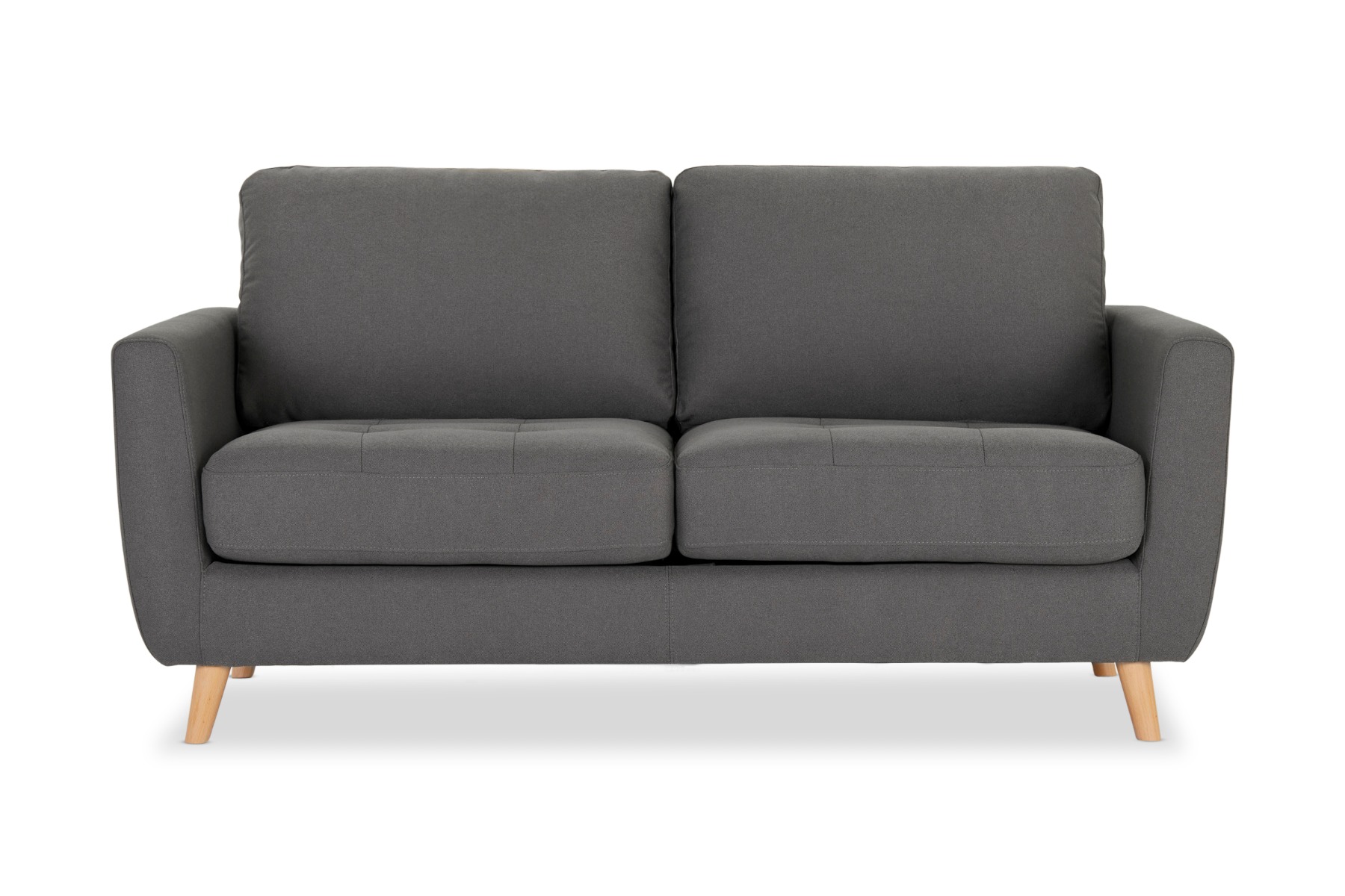 Anderson Mid Century 2 Seat Sofa Bed, Dark Grey Fabric, by Lounge