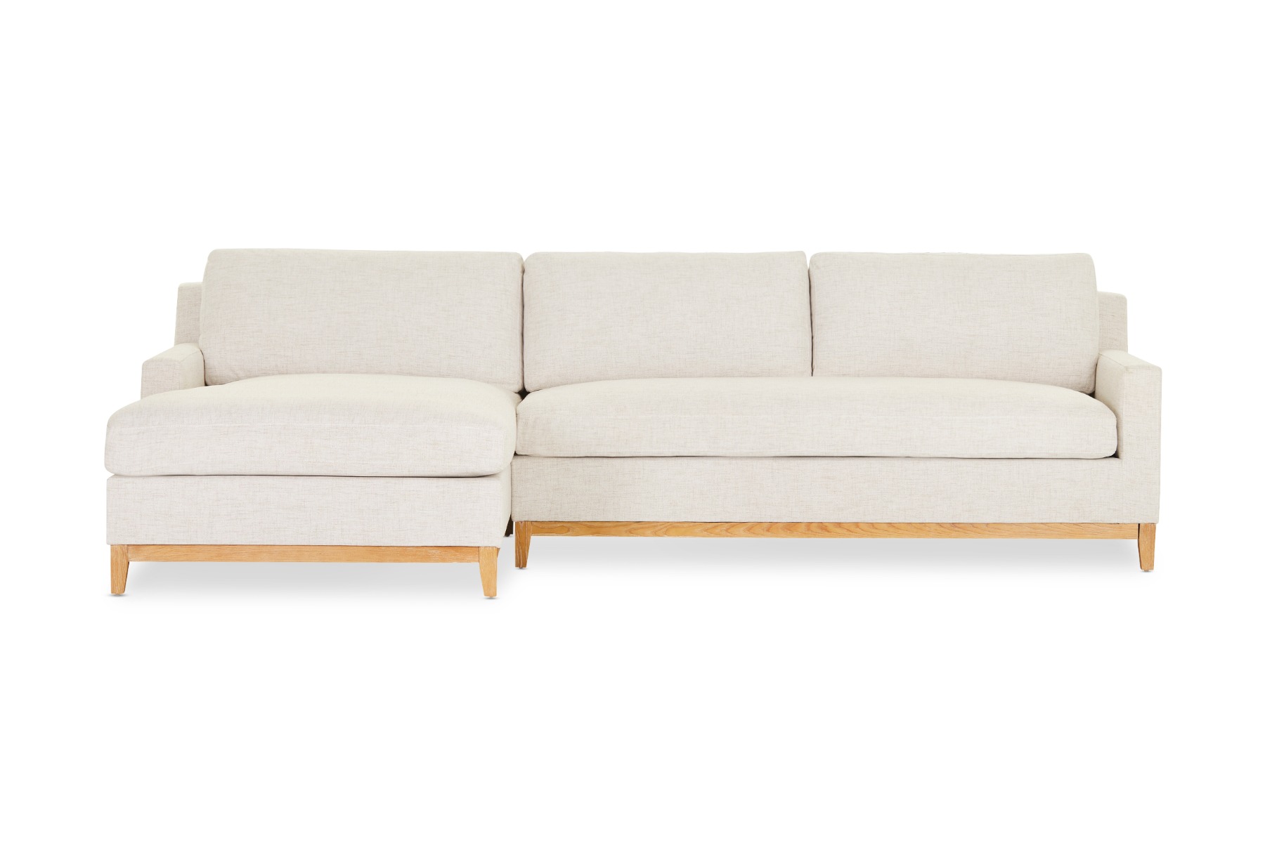 Cove Modern LeftHand Corner Sofa Bed, Beige Fabric, by Lounge Lovers