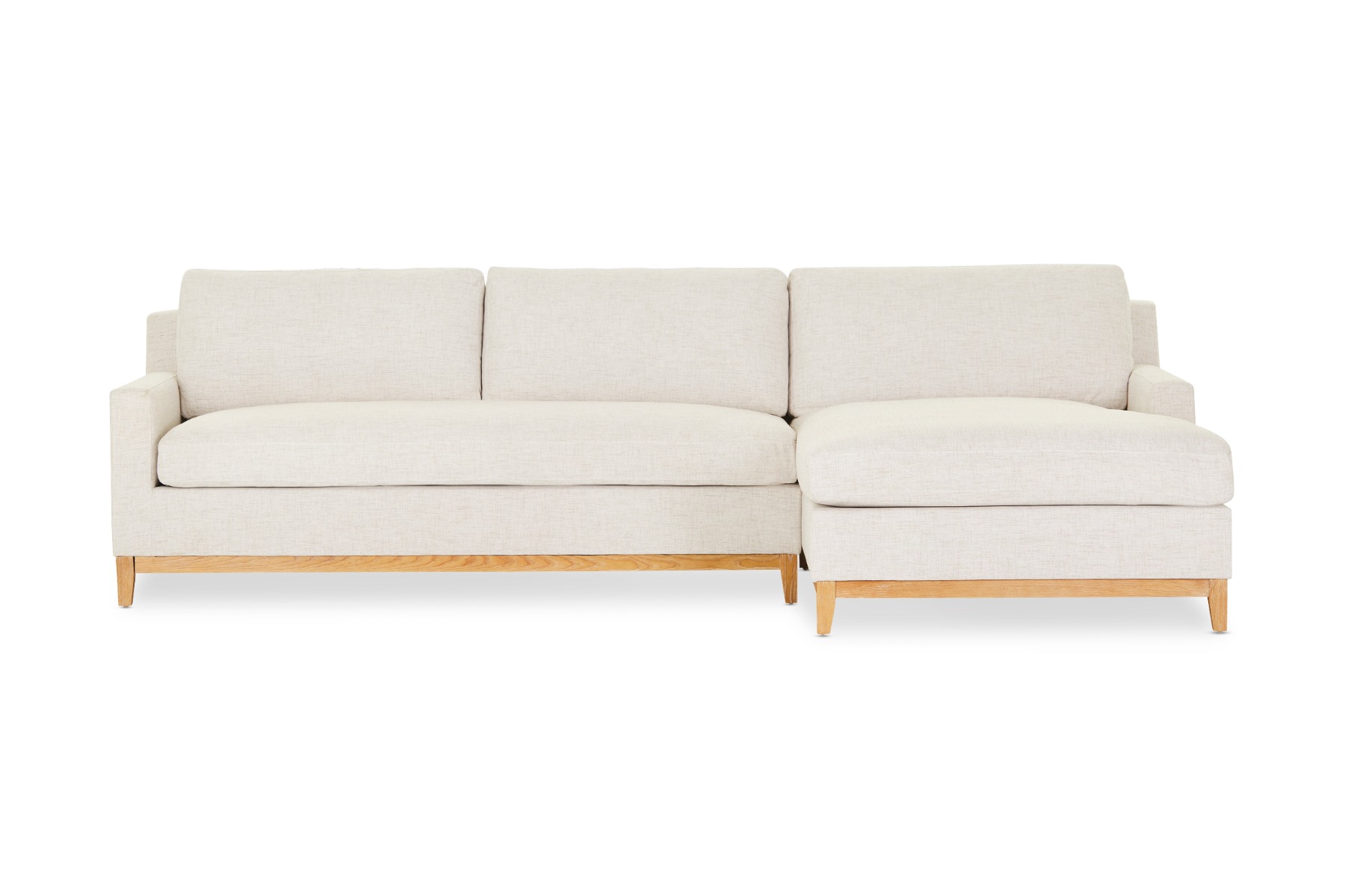 Cove Modern RightHand Corner Sofa Bed, Beige Fabric, by Lounge Lovers