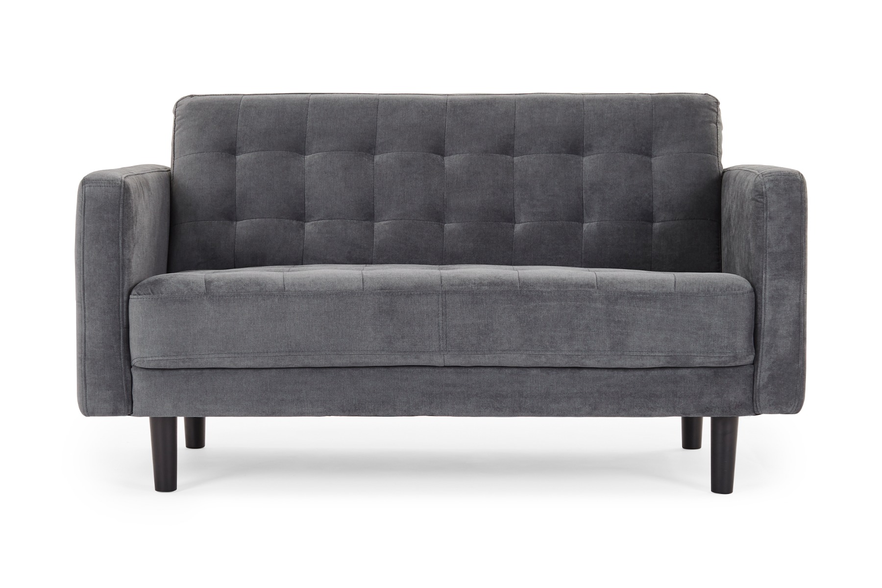 Harriett Classic 2 Seat Sofa, Grey Fabric, by Lounge Lovers by Lounge