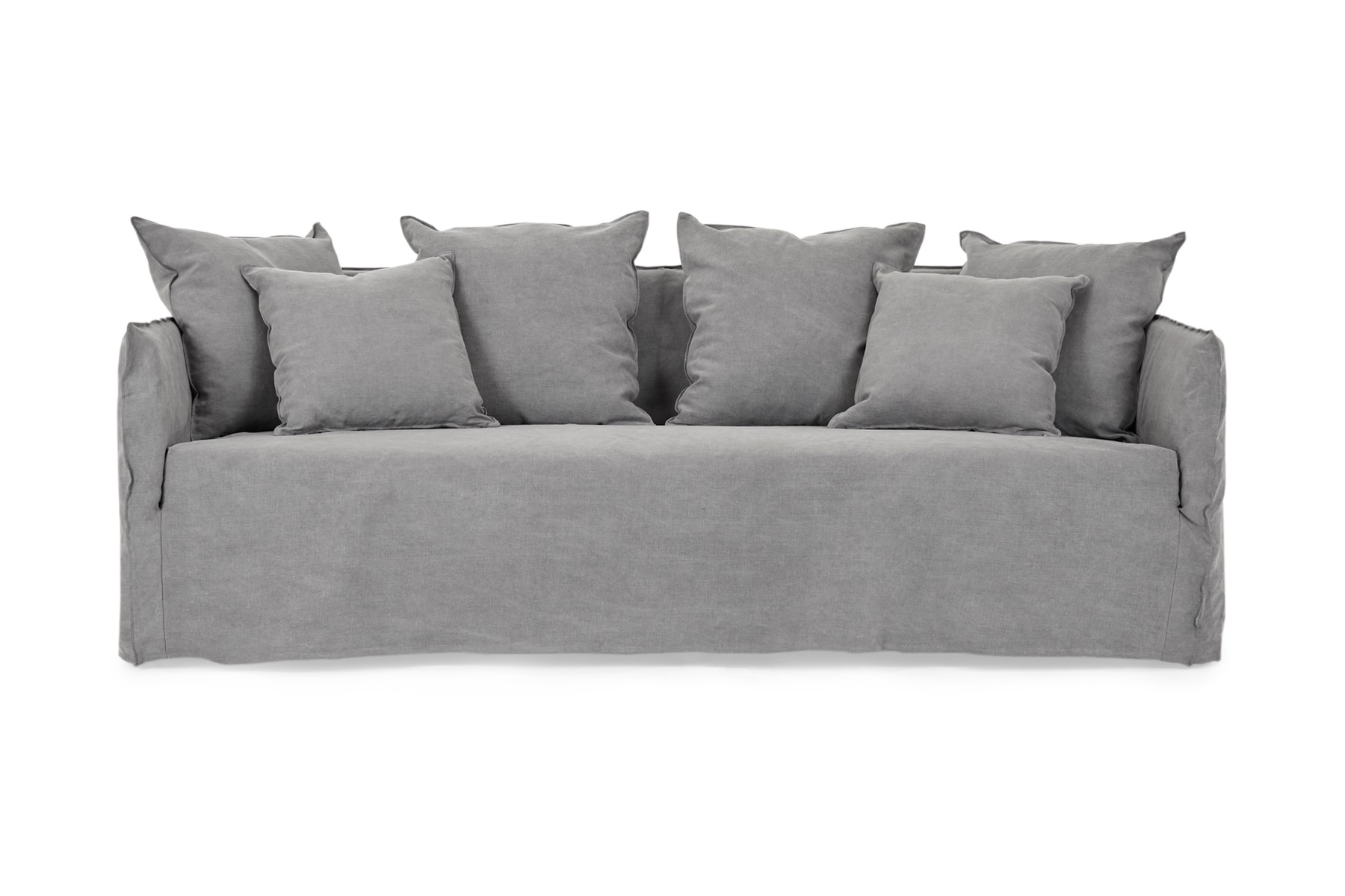 Bronte Coastal 3 Seat Sofa, Light Grey Fabric, by Lounge Lovers by Lounge Lovers Style Sourcebook