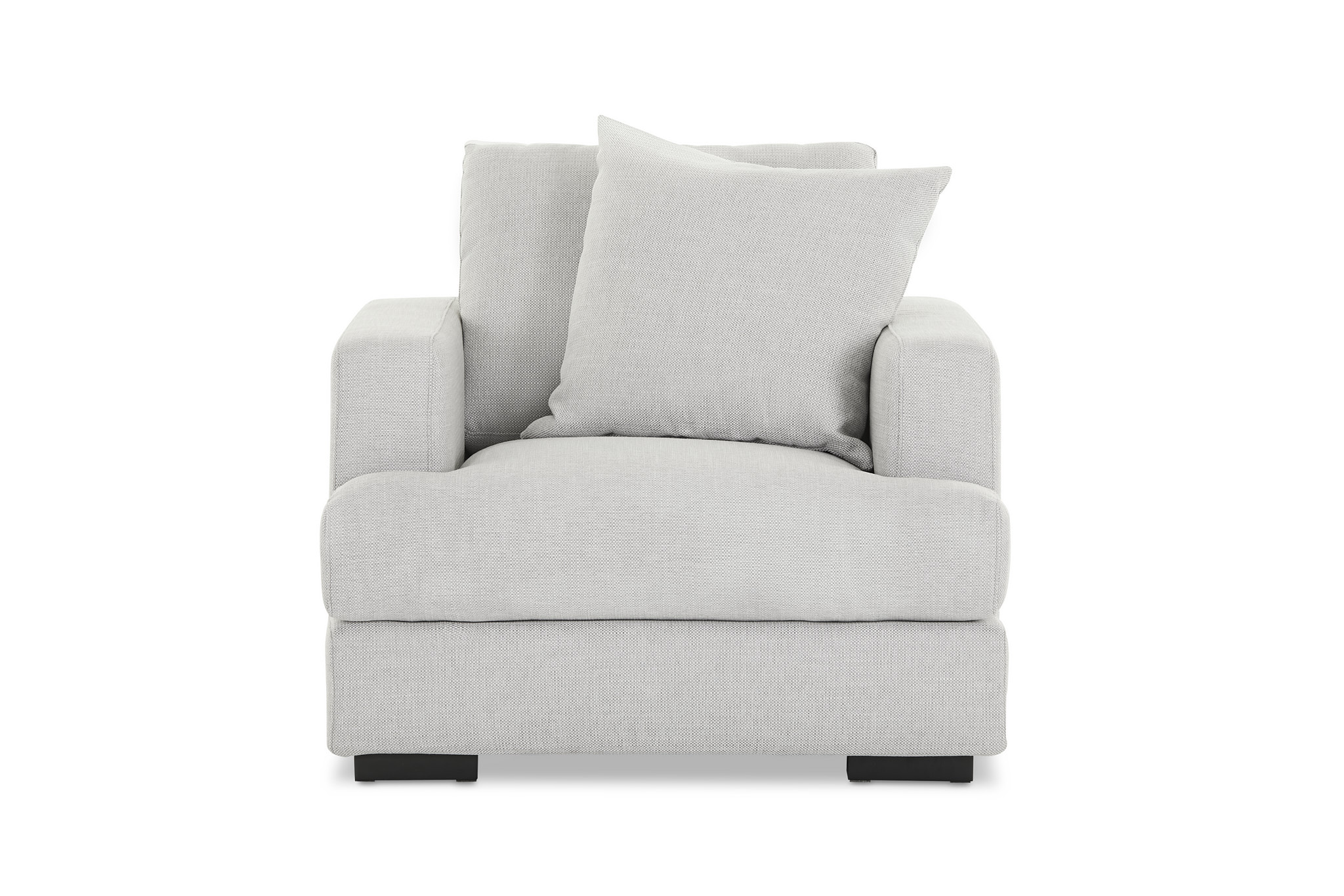 Chelsea Classic Armchair, Light Grey Fabric, by Lounge Lovers by Lounge