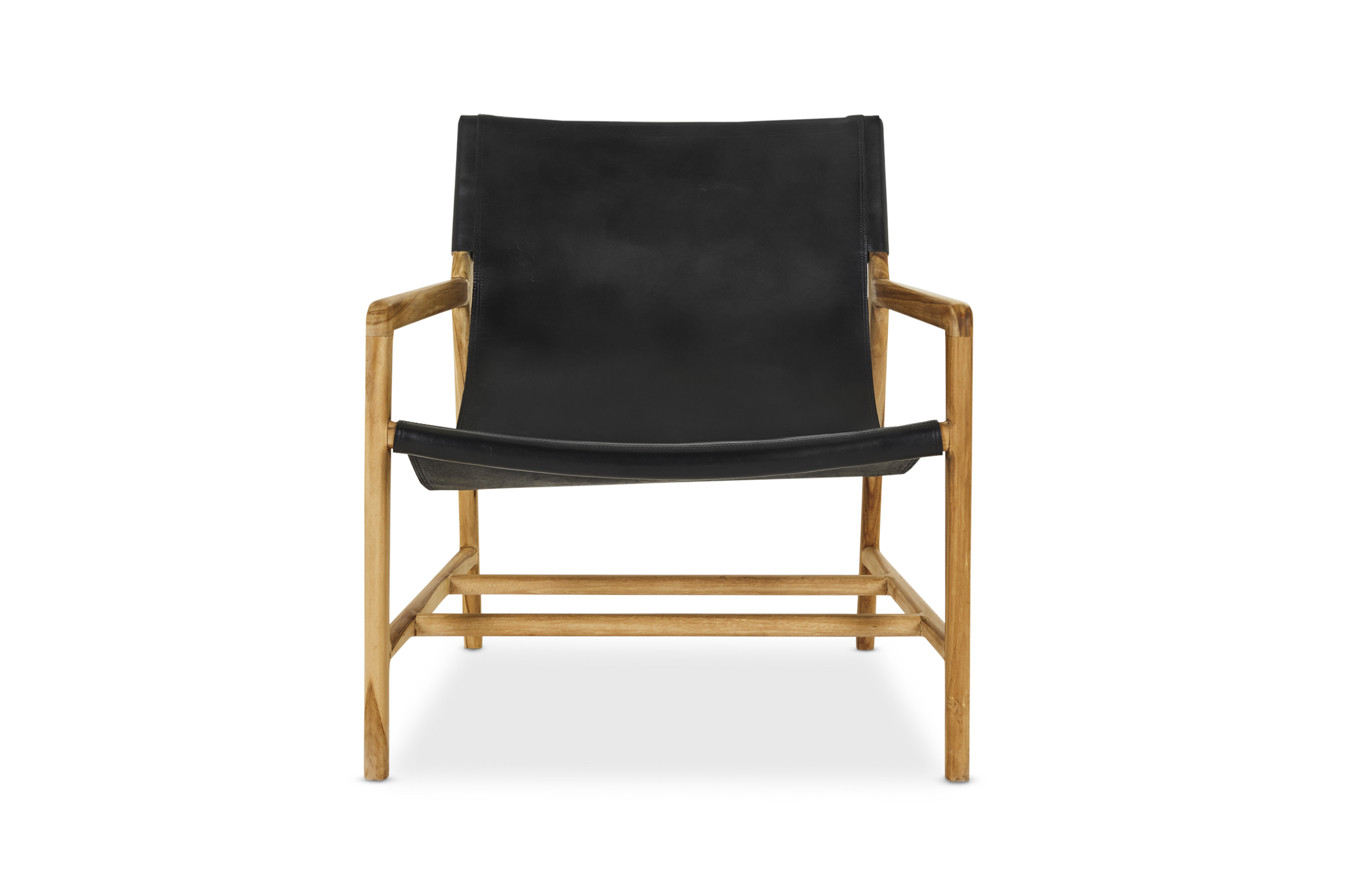 Cuba Coastal Armchair, Black Leather, by Lounge Lovers by Lounge Lovers