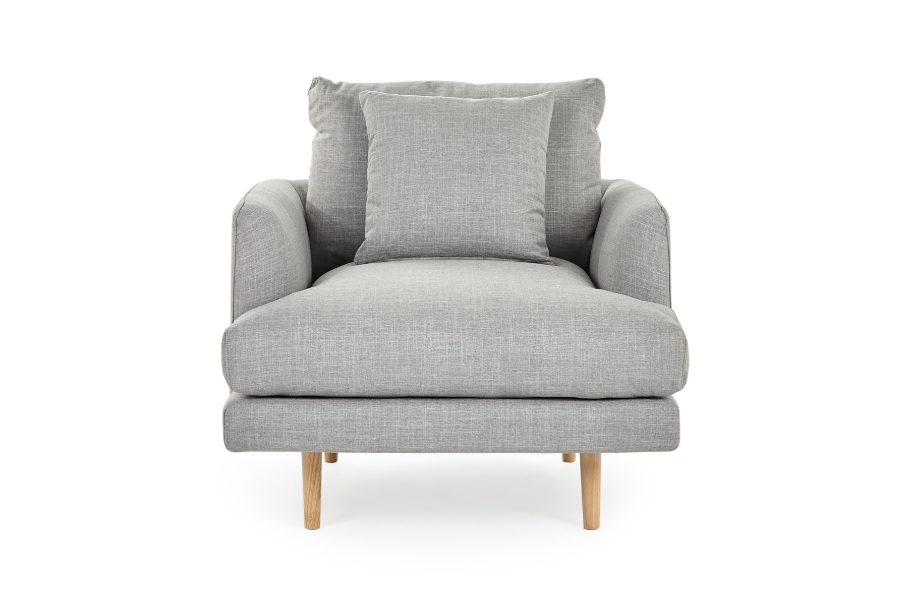 Hampton Coastal Armchair, Grey Fabric, by Lounge Lovers by Lounge