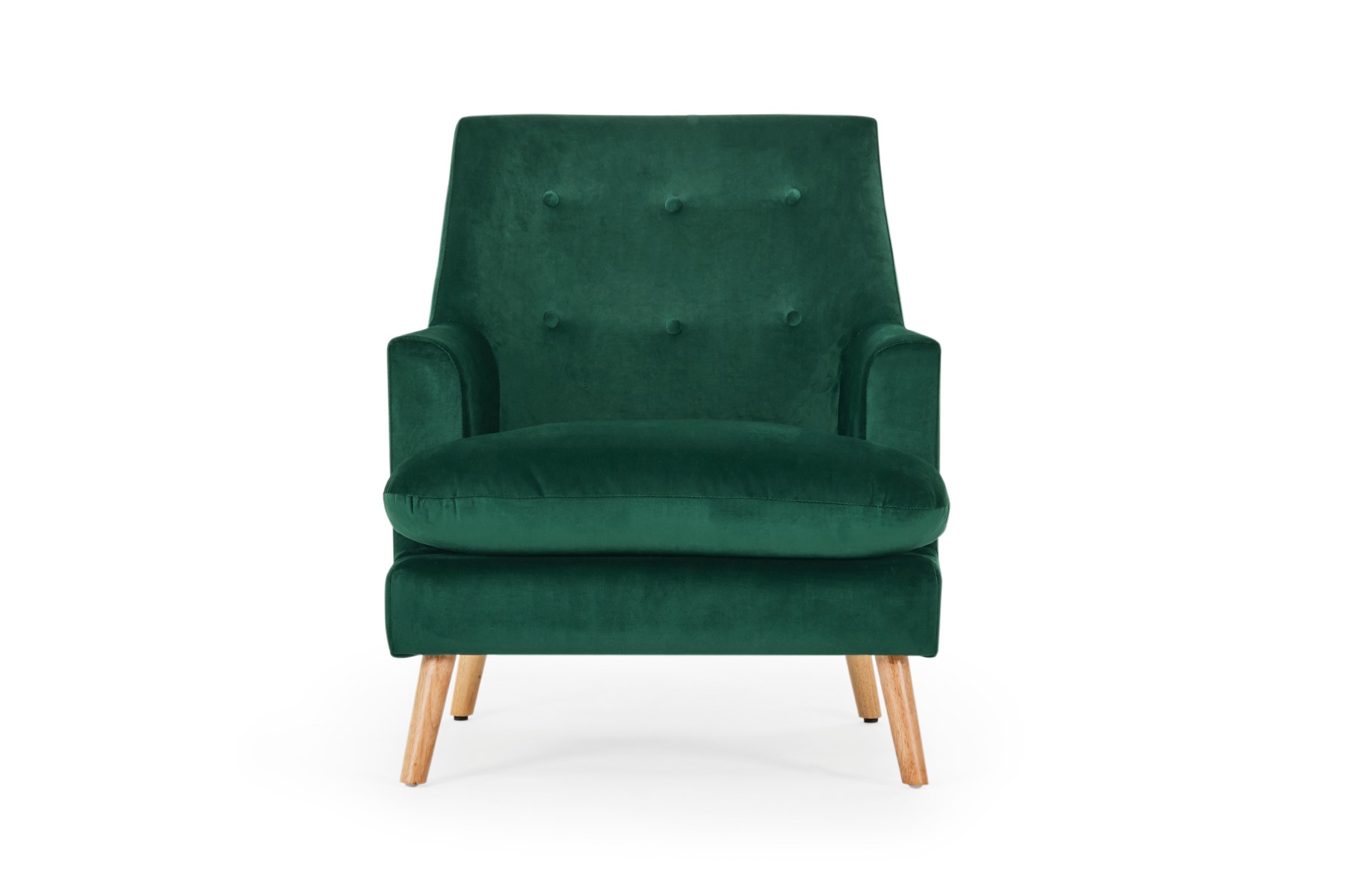 Linda Classic Armchair, Green Velvet, by Lounge Lovers by Lounge Lovers