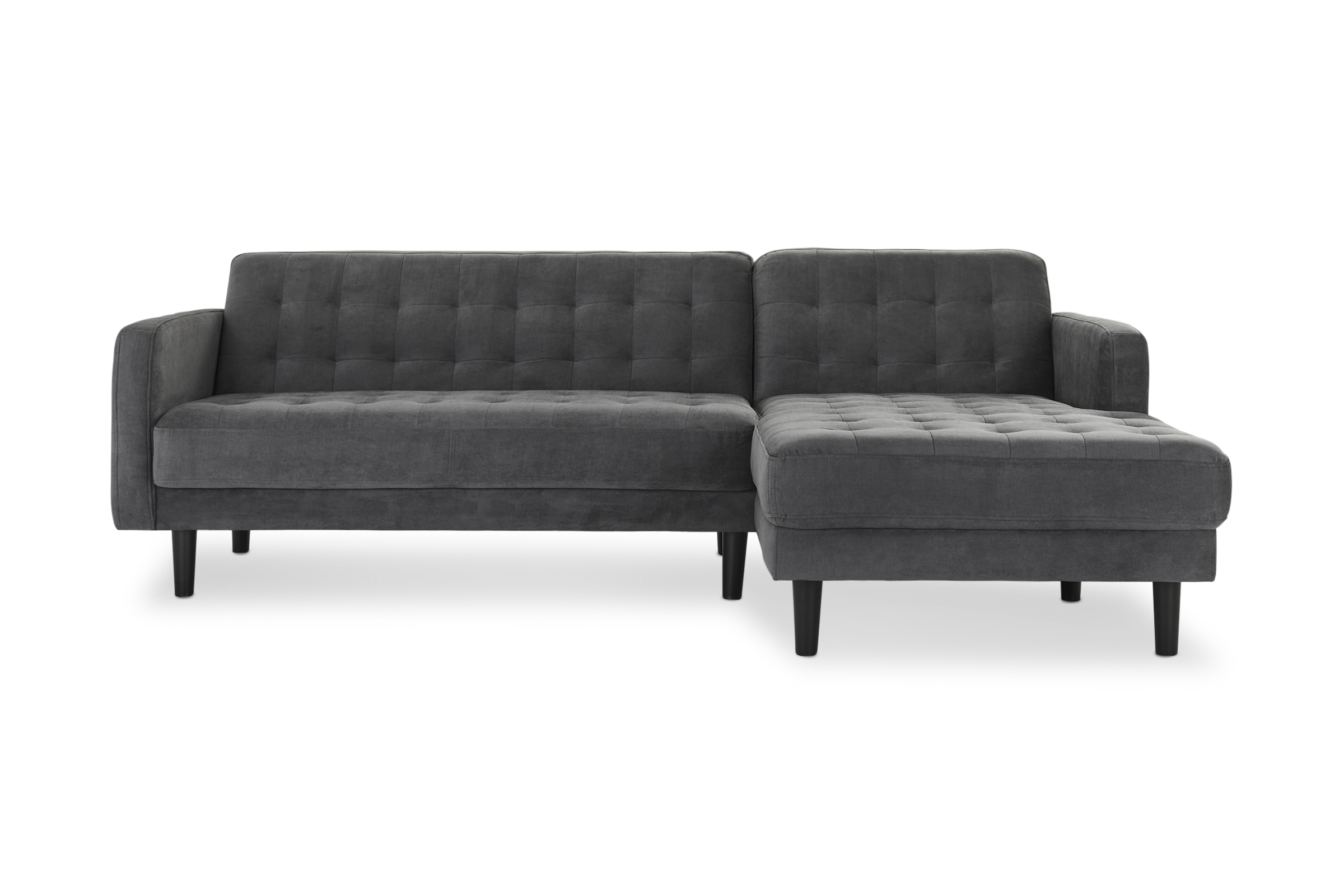 Harriett Classic RightHand Corner Sofa, Grey Fabric, by Lounge Lovers
