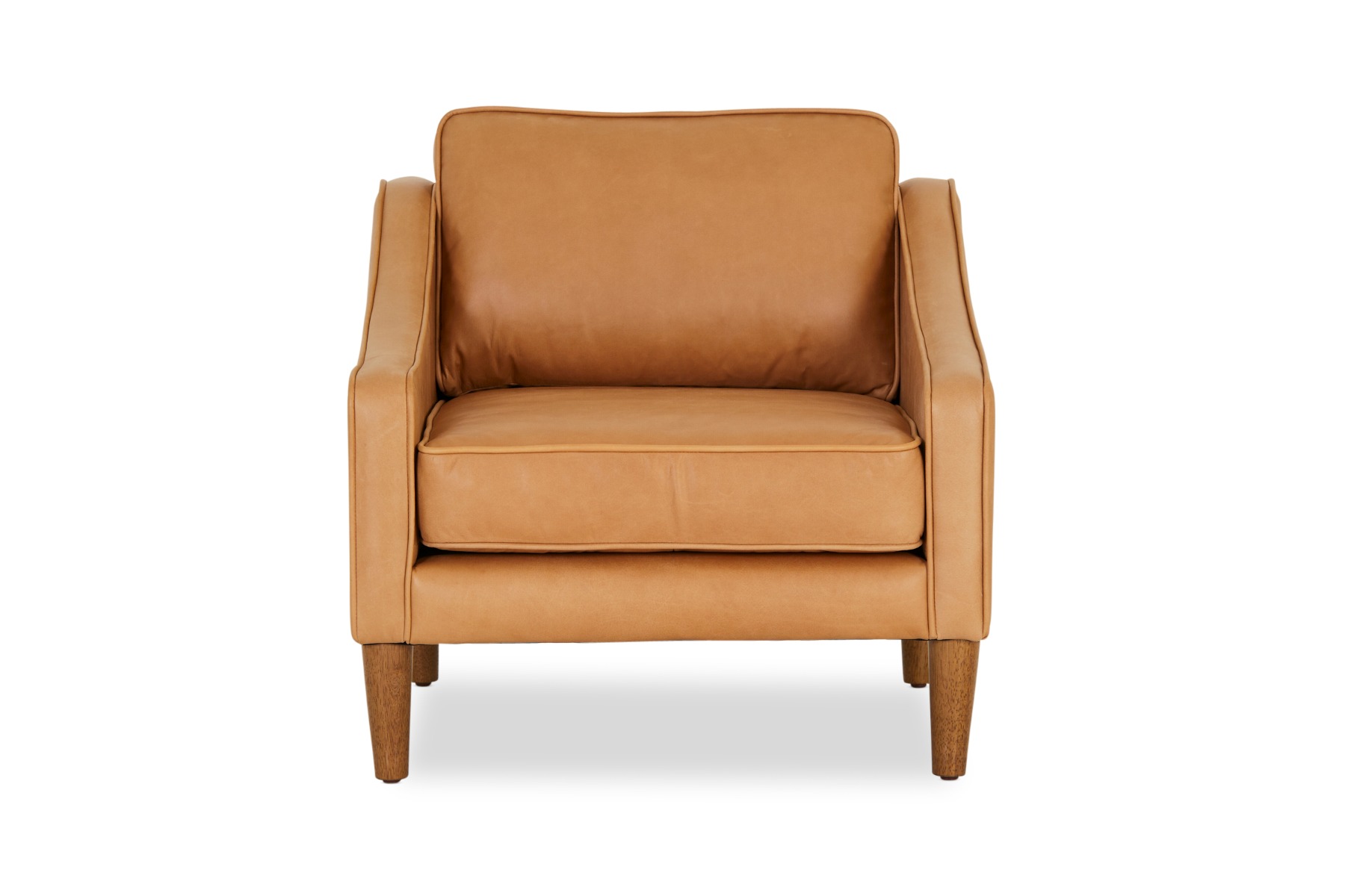 Winston Mid Century Armchair, Tan Leather, by Lounge Lovers by Lounge Lovers Style Sourcebook