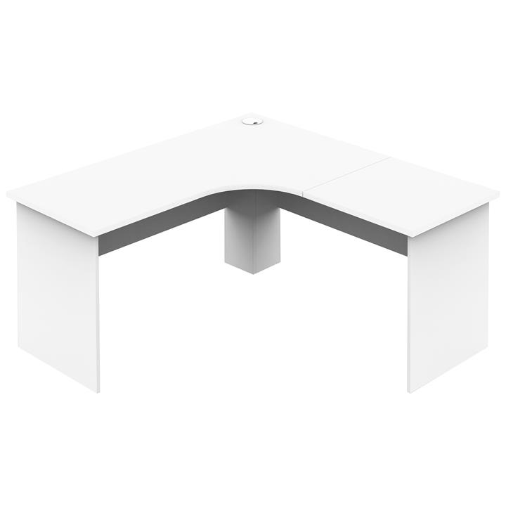 Collins Corner Workstation Desk, 150/150cm, White by Furniture