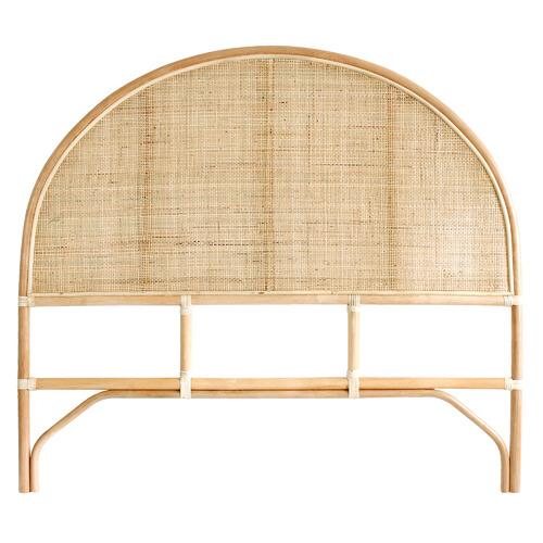 Natural Maleeka Safa Rattan Bedhead Size Queen by Temple & ster