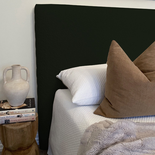 Arthur Boucle Bedhead Colour Spruce, Size King by Temple & Webster