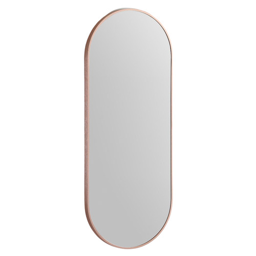 Modern 121cm Oblong Aluminium Wall Mirror Frame Colour Rose Gold by
