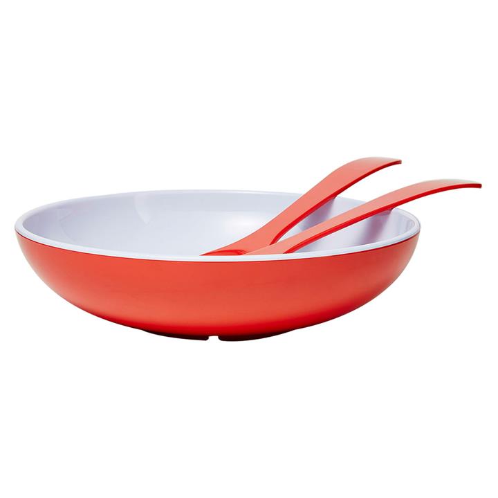 Barel Designs Deluxe Melamine 3Piece Salad Bowl & Server Set in Black