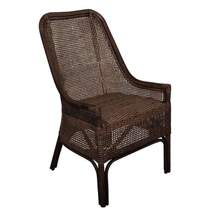 Albany Rattan Dining Chair, Chocolate by French Country Collection Style Sourcebook