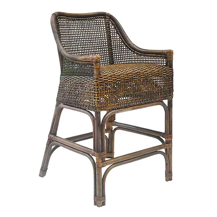Albany Rattan Counter Stool, Honey Brown by French Country Collection Style Sourcebook