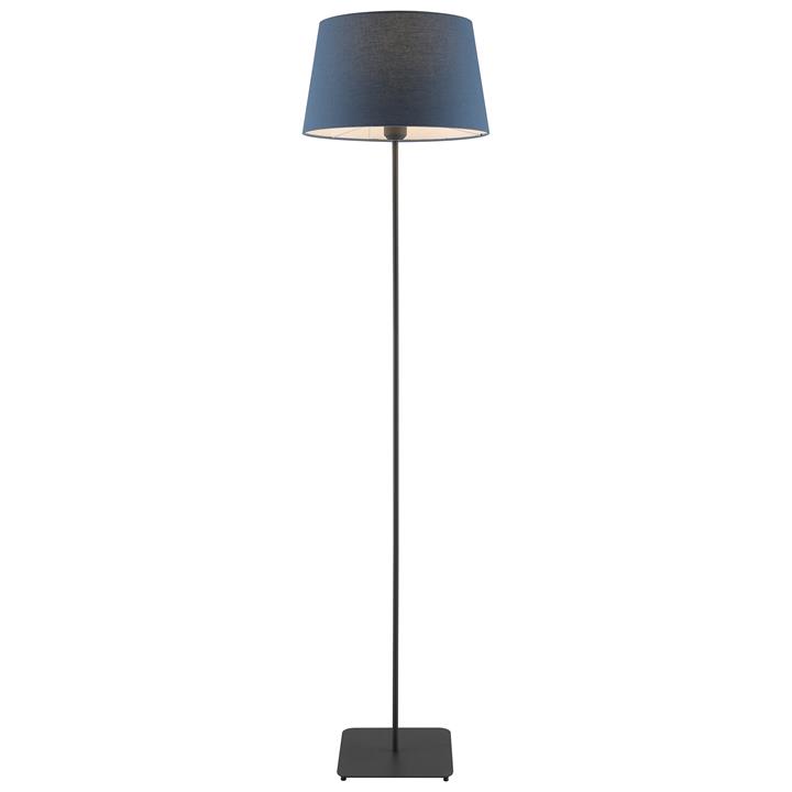 Devon Metal Base Floor Lamp, Black / Blue by Telbix Style Sourcebook