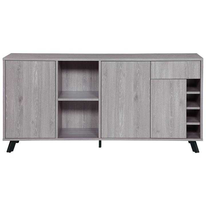Trew Scratch Resistant 3 Door 1 Drawer Buffet Table, 160cm, Grey Oak by