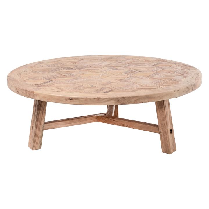 Braxton Timber Coffee Table Size Small in Brown by Grand Designs Home