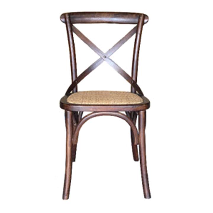 Bassel Timber Cross Back Dining Chair, Walnut by Montego Style Sourcebook