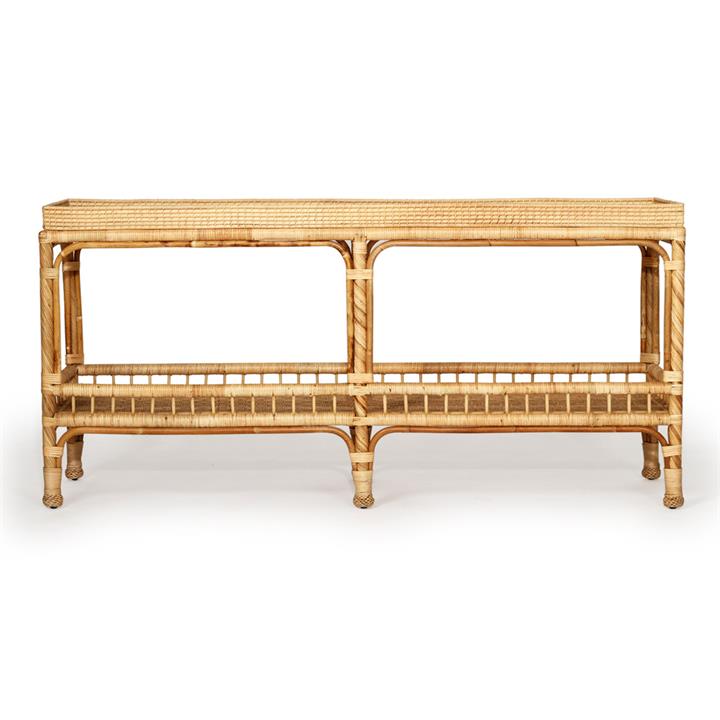 Cayman Rattan Console Table, 167cm by Abide Interiors Style Sourcebook
