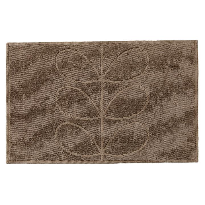 Cotton Bath Mat in Brown by Orla Kiely by Orla Kiely Style Sourcebook