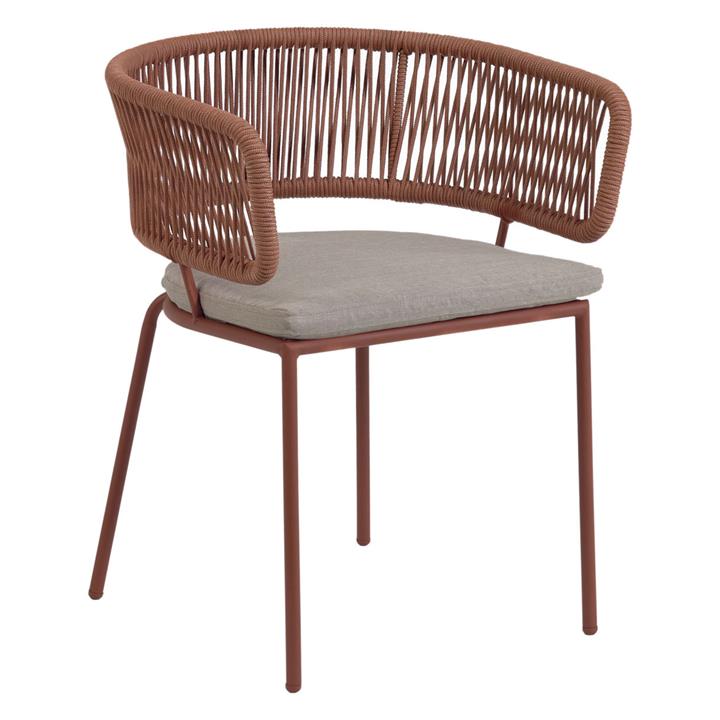 Lalonde Rope Indoor/Outdoor Dining Chair in Terracotta by Vida & Co. by