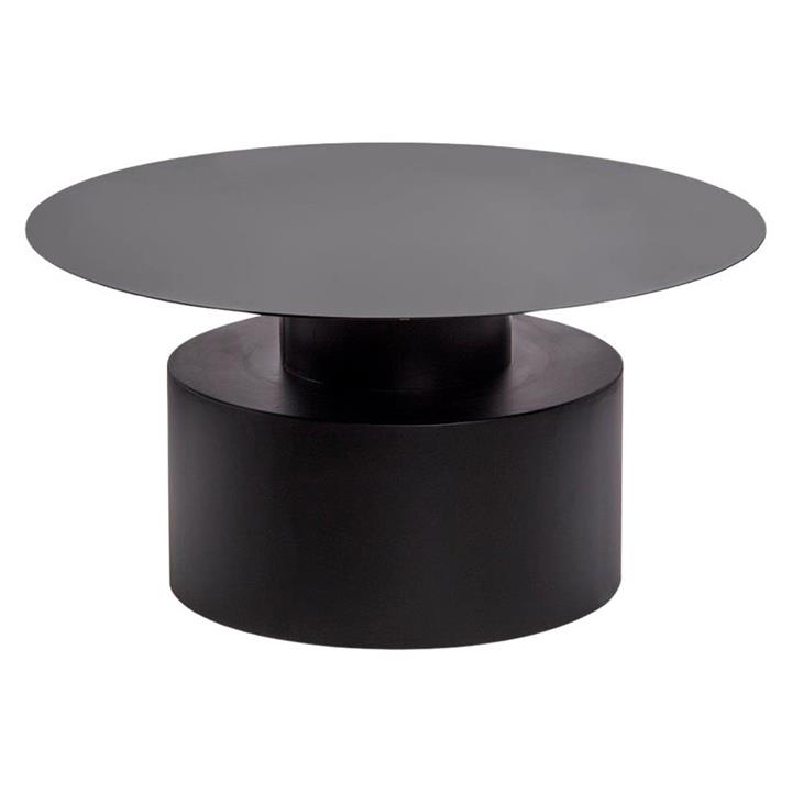 Lyall Round Timber Coffee Table in Black by Amalfi by Amalfi Style