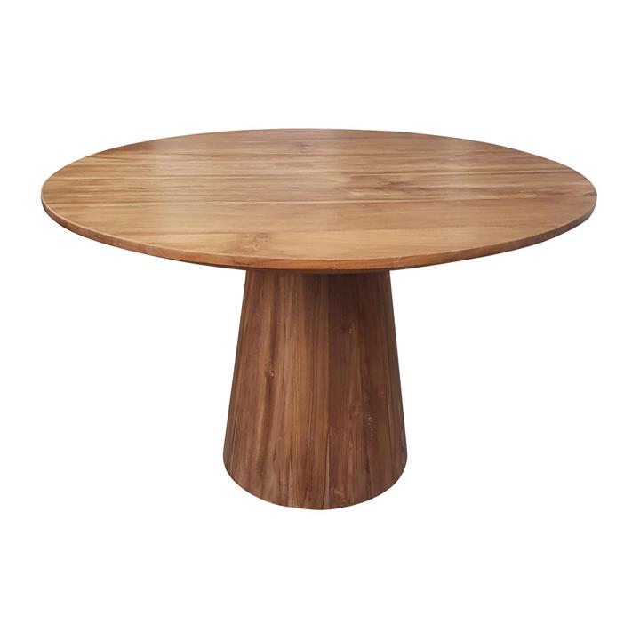 Destin Teak Timber Round Dining Table, 120cm by Abide Interiors Style
