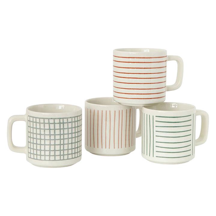 Barista Nata Set of 4 Stoneware Mugs by Salt & Pepper by Salt & Pepper