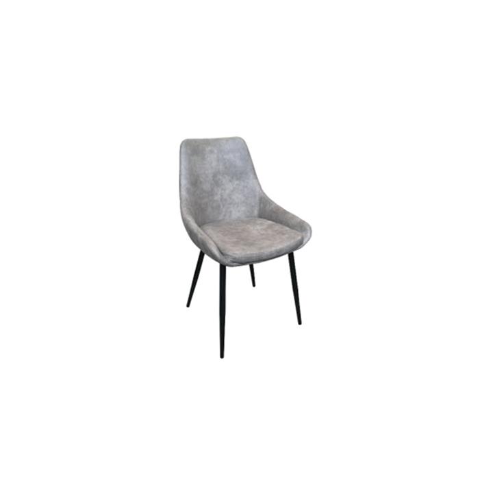 Brest Faux Suede Dining Chair, Grey by Montego Style Sourcebook