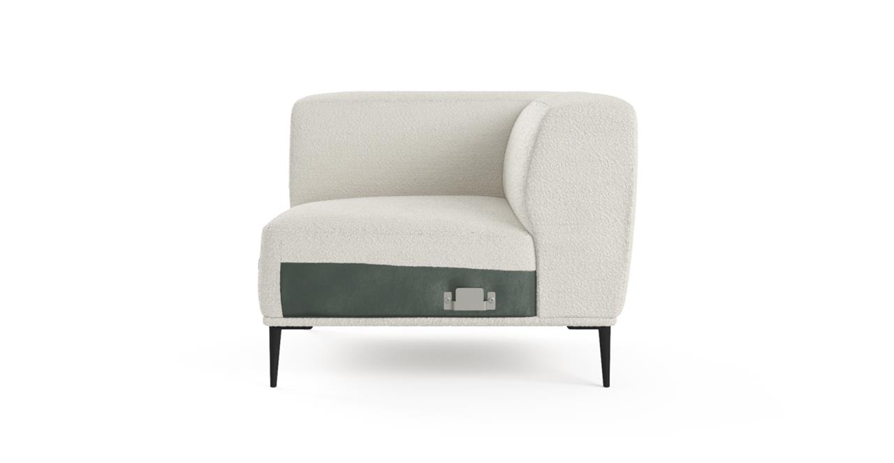 Seta Modular Corner Sofa Piece Dolly White by Brosa Style Sourcebook