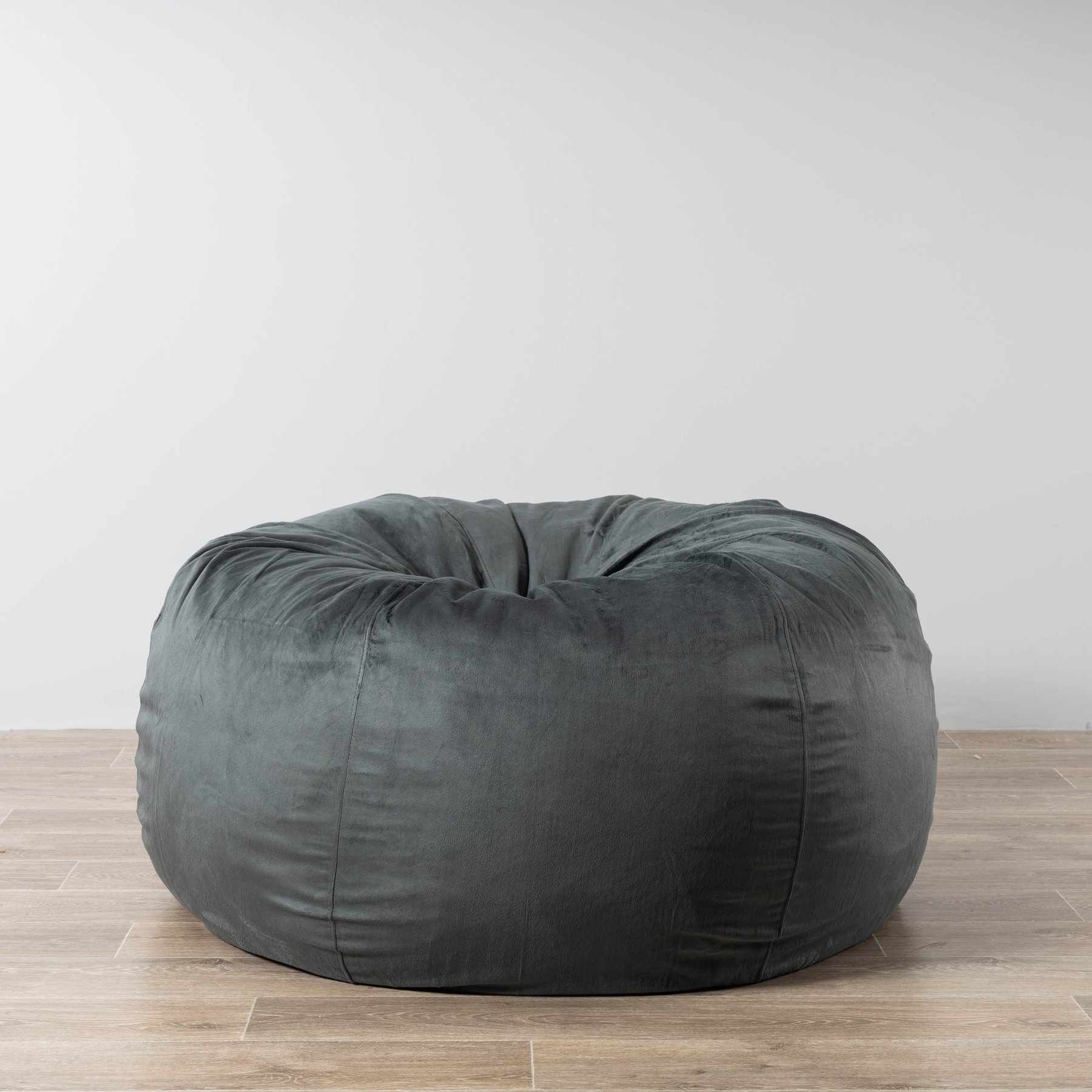 Pierre Fur Bean Bag Charcoal by Ivory & Deene Style Sourcebook