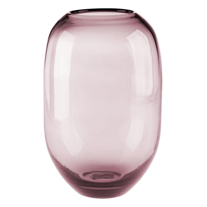 Rita Grape Oval Glass Vase in Purple by Linen House by Linen House