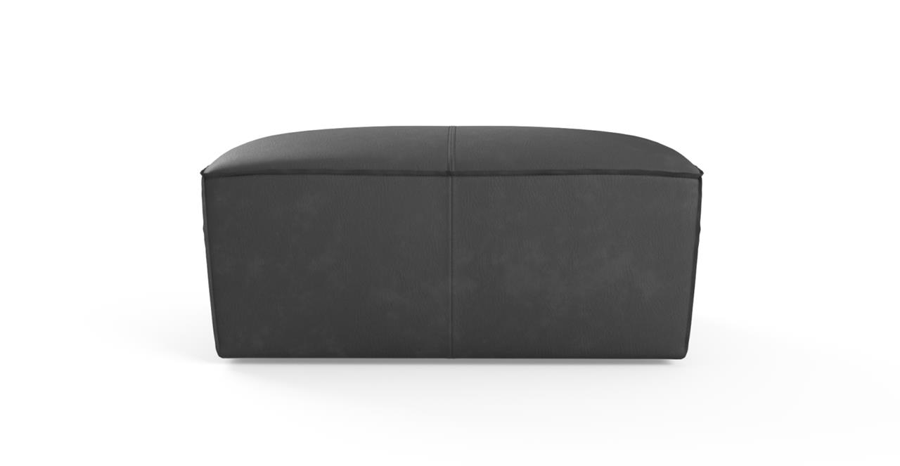 Brixton Leather Ottoman Ink Black by Brosa Style Sourcebook