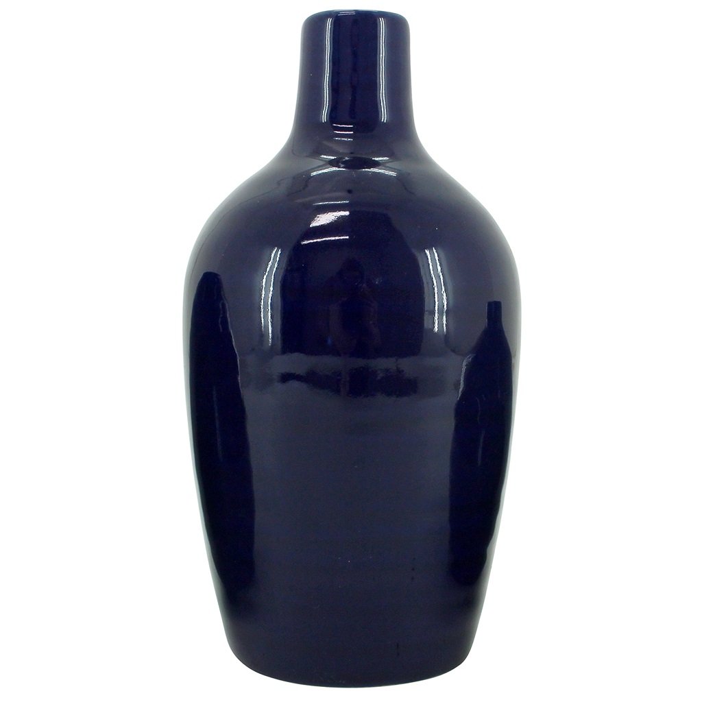 Bud Vase Large,18cm x 9cm, Indigo Dark Blue, Ceramic by Beautiful Home
