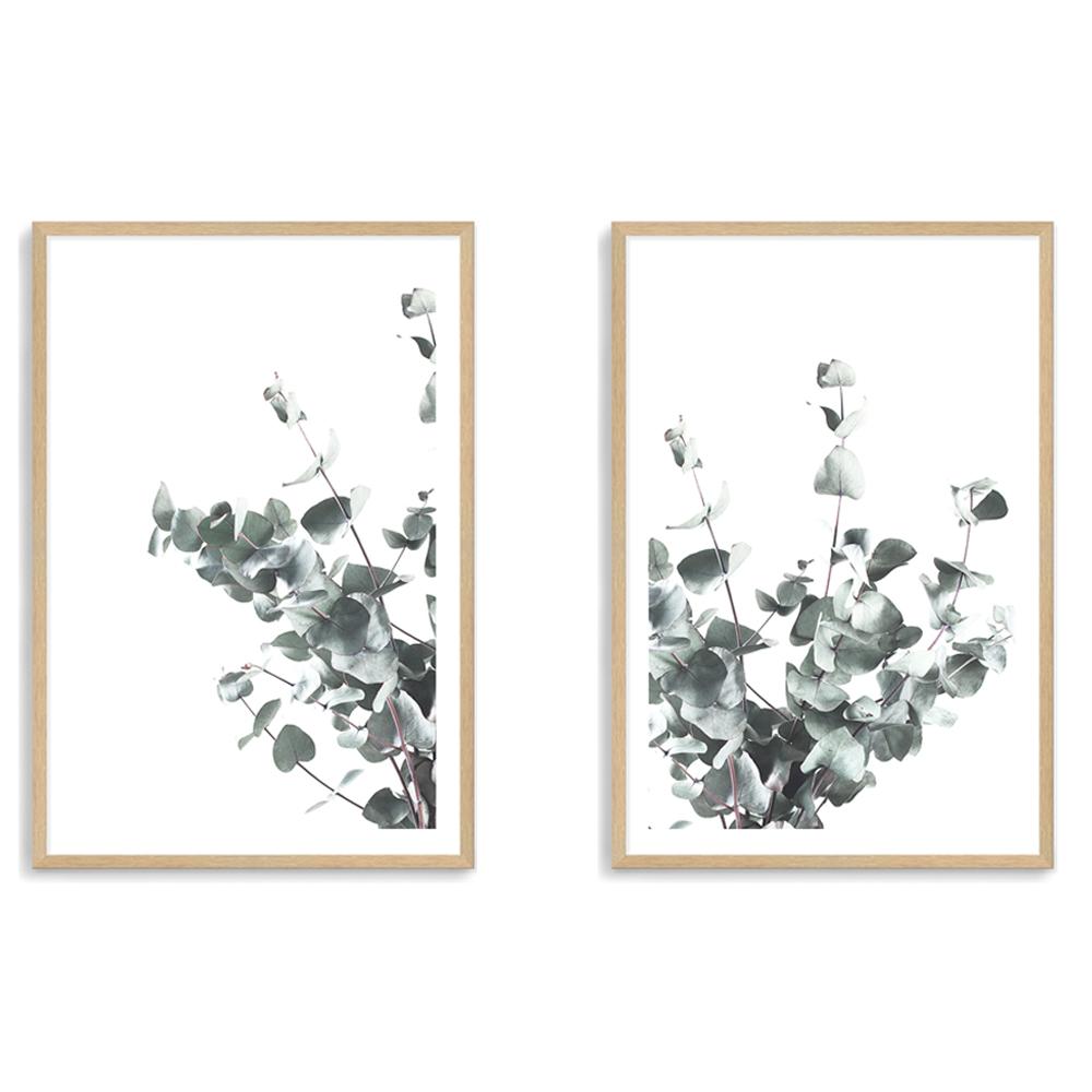 Set of 2 Eucalyptus Leaves Wall Art by Beautiful Home Decor Style