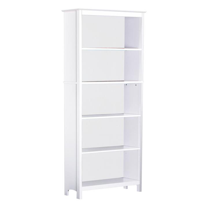 Beanca 5Shelf Tall Bookcase in White by Modish by Modish Style