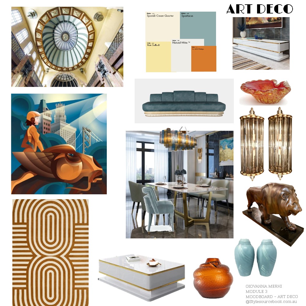 ART DECO MODULE 3 Interior Design Mood Board by Giannella - Style ...