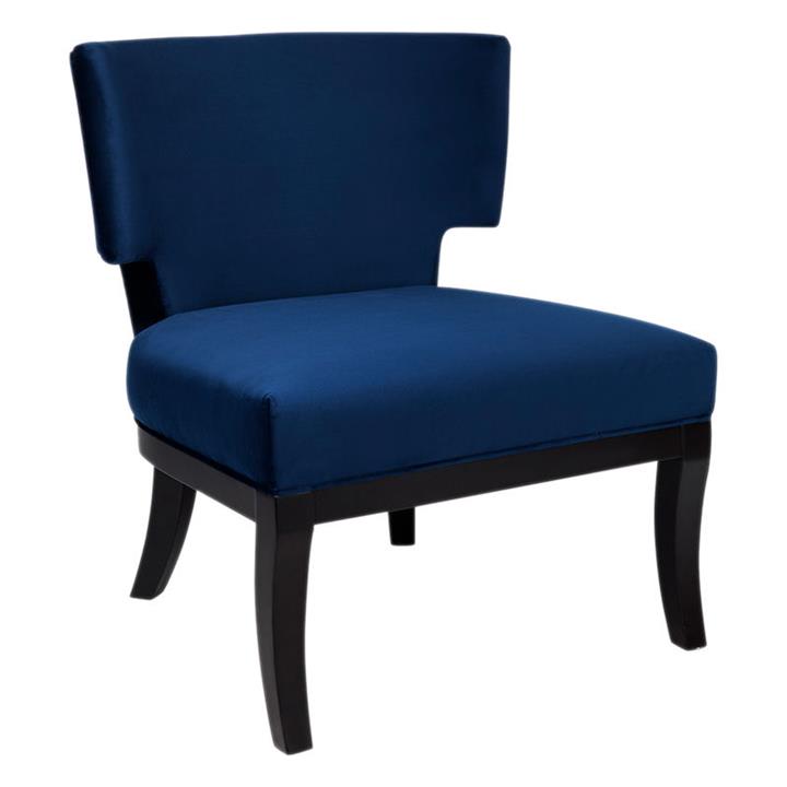 Odette Winged Velvet Occasional Chair in Silver by CAFE Lighting